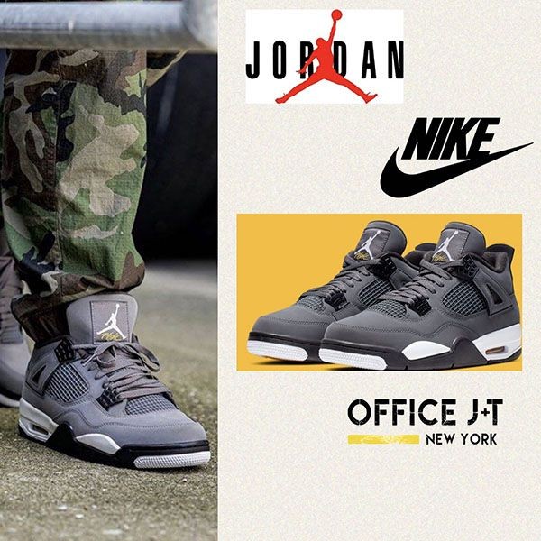 限定希少ナイキ AIR JORDAN 4 エア ジョーダン 4 クールグレイ308497-007