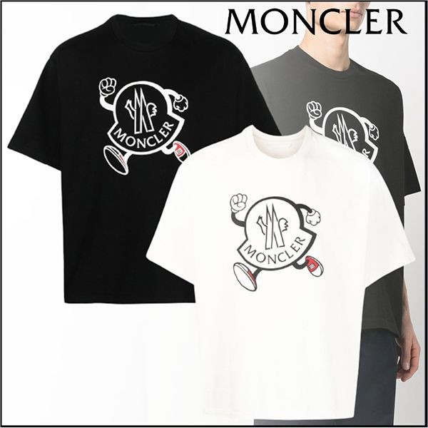 新作！先取り【モンクレール 偽物】ロゴプリント クルーネックTシャツ 2色 8C00010M2643999