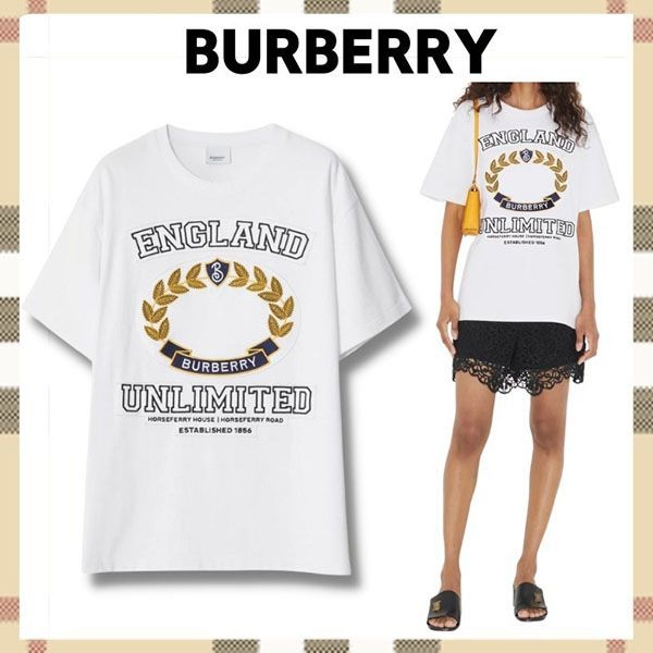 【セレブ多数愛用】バーバリー 偽物 オーバーサイズ コットンTシャツ 80657801