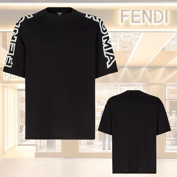 フェンディ by MARC JACOBS ブラック ジャージー Tシャツ 偽物 FAF674AM0VF0GME