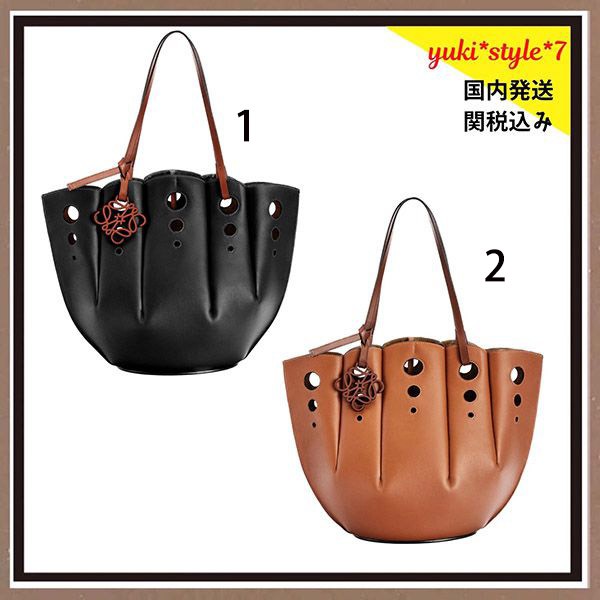 完売前に新作を先取り！ロエベ トートバッグ タン SHELL TOTE BAG シェルトート A657R52X13