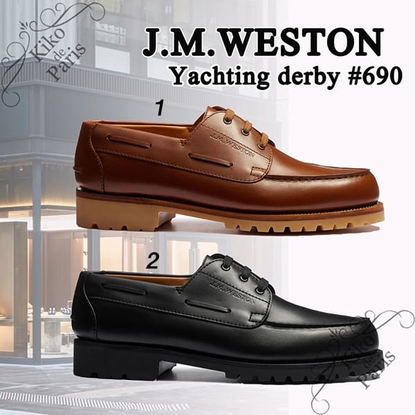 新作限定J.M. WESTON 偽物 Derby bateau★ダービーシューズ 2色 114130269011​