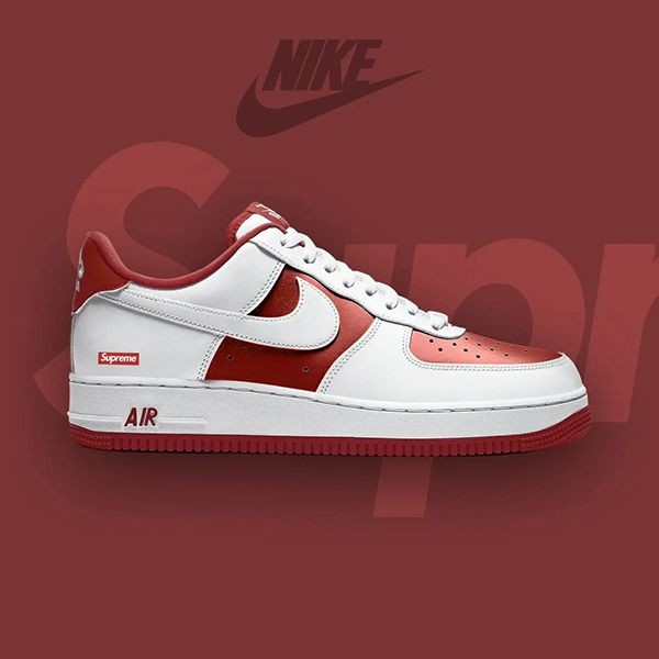 新作限定シュプリーム × ナイキ コピー AIR FORCE 1 LOW WHITE SPEED RED CU9225-101