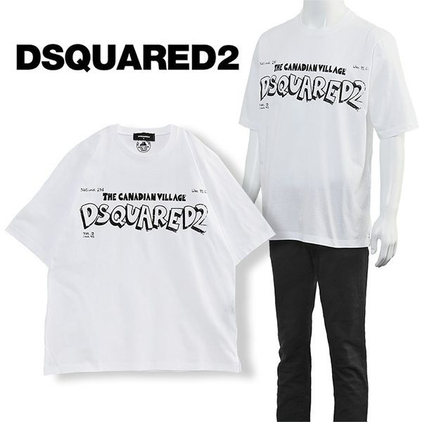 ディースクエアード Tシャツ 偽物 D2 Skater Fit T-Shirt S74GD1242-S23009-100