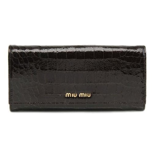 ミュウミュウ MIU MIU 長財布 クロコ調型押し革 5M1109-NKG-003