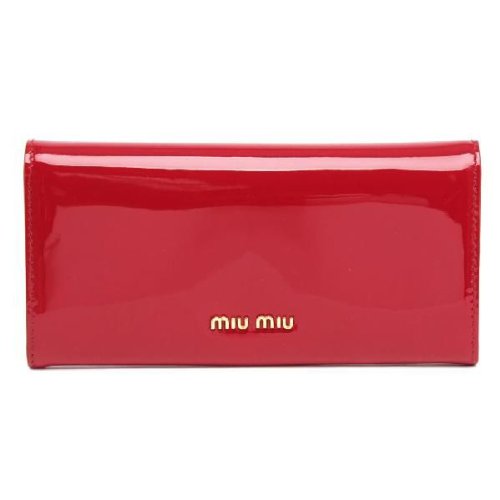 ミュウミュウ MIU MIU 長財布 エナメル革 5M1109-3CJ-011