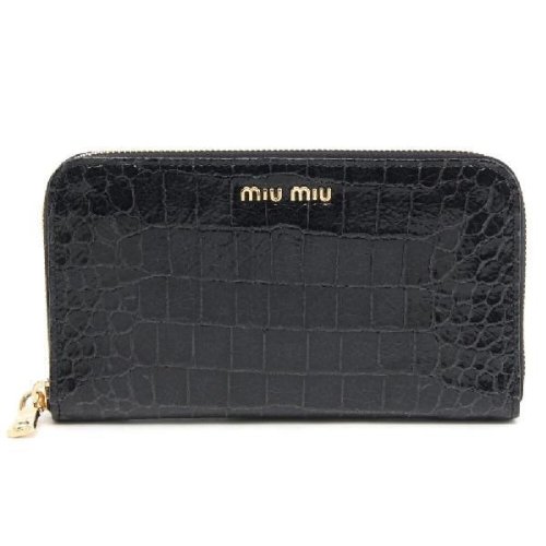 ミュウミュウ MIU MIU 長財布 クロコ調型押し革 5M0506-NKG-002