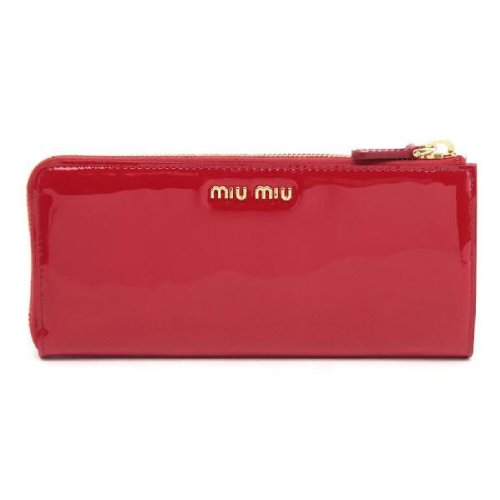 ミュウミュウ MIU MIU 長財布 エナメル革 5M1183-3CJ-011