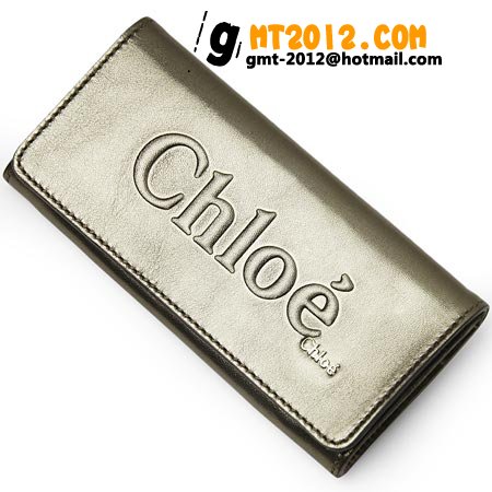 3p0321 456 09a クロエ Chloe ２つ折り長財布 小銭入れ付き オリーブゴールド