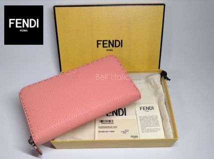 ☆FENDI☆ラウンドジップ長財布SELLERIA☆ピーチ☆ 6120518