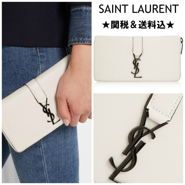 YSL*サンローランスーパーコピー☆ サンローランモノグラム フラップ長財布 Pink 372264BOW01