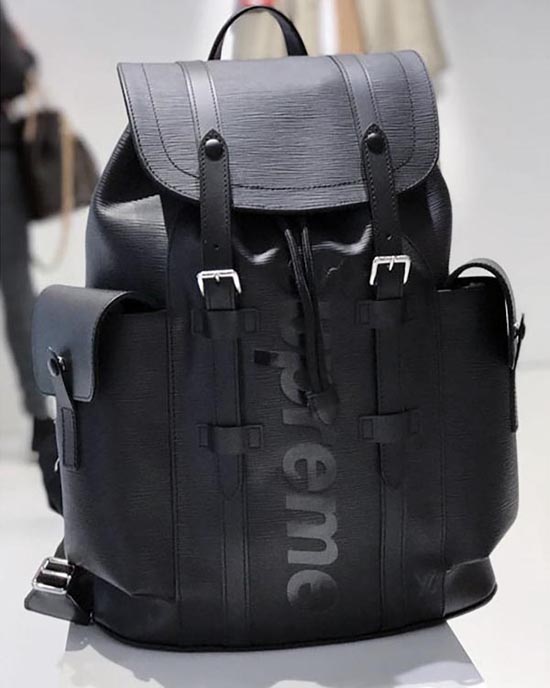 ルイヴィトン スーパーコピー × シュプリーム シュプリーム M53413 Epi Christopher Backpack PM エピ クリストファー リュック バッグ