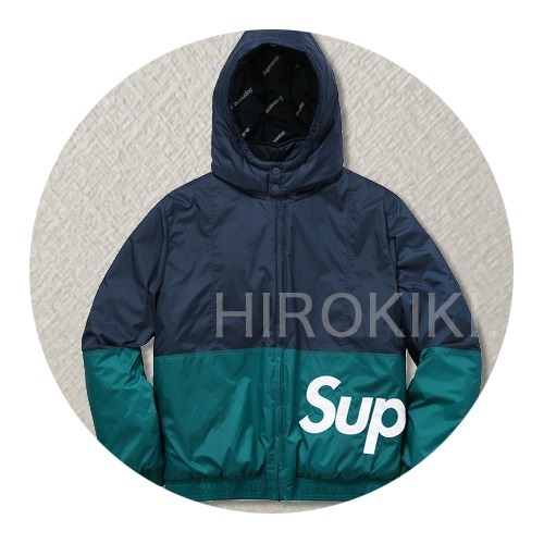 シュプリーム コピー FW18 シュプリーム SIDELINE LOGO PARKA JACKET NAVY 7011104