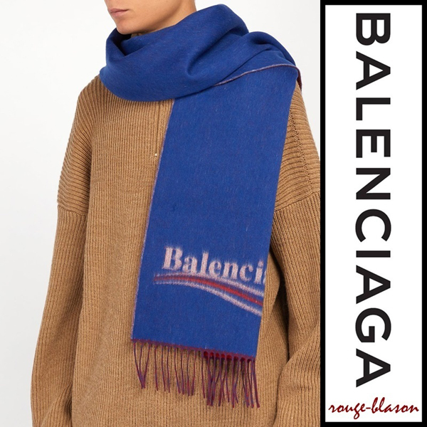 バレンシアガスーパーコピー スカーフ Logo-jacquard wool-blend 8112302