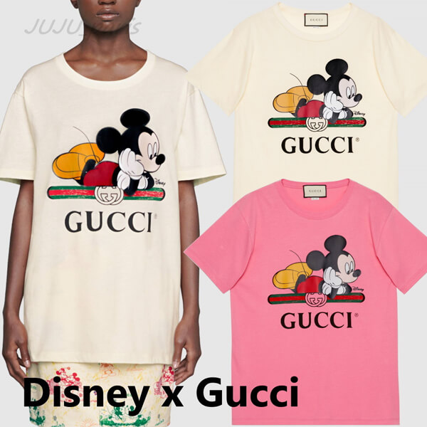 限定コラボ グッチ コピー×Disney★2020SS★ミッキーマウスTシャツ★2色 492347 XJB7W 9756