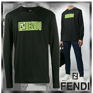 19AW VIP フェンディ コットン FENDI プリント ロング Tシャツ100909