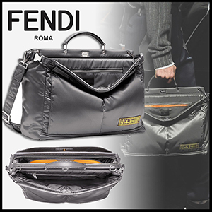 ェンディ 19AW FENDI&PORTER PEEKABOOブリーフケース*シルバー 7VA388A91SF0G46