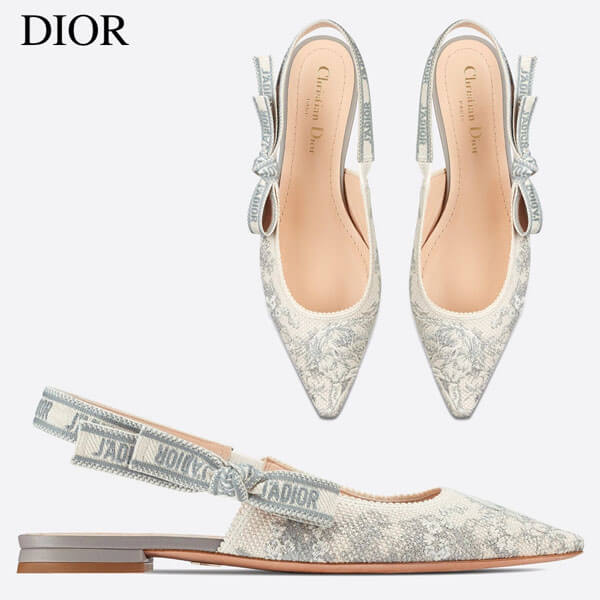 《★ディオール コピー ジャディオール トワル ドゥ ジュイ スリングバック バレリーナ》 JA TOILE DE JOUY SLINGBACK BALLERINA KCB577TJE_S34G