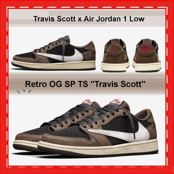 ナイキ エアージョーダン スニーカー コピー Travis Scott x  Air Jordan 1 Retro Low OG SP AW 19 2019 MochaCQ4277001