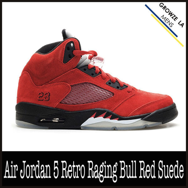 ナイキ エアジョーダン コピー 5 レトロ レイジング ブル レッド スエード【 Air Jordan】入手困難!! Air Jordan 5 Raging Bull Red 201017a23