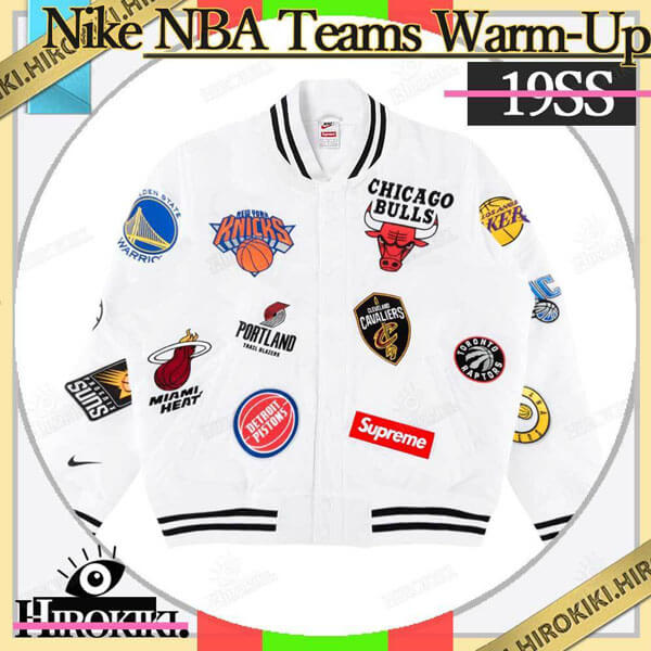 ナイキ シュプリーム NBA偽物 エヌビーエー チーム ウォーム アップ ジャケット シュプリーム × ナイキ NBA Teams Warm-Up Jacket ナイキ White201116CC0195