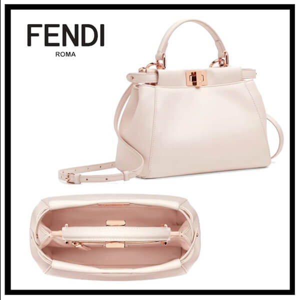 FENDI コピーピーカブー アイコニック スモール ローズゴールド201120120