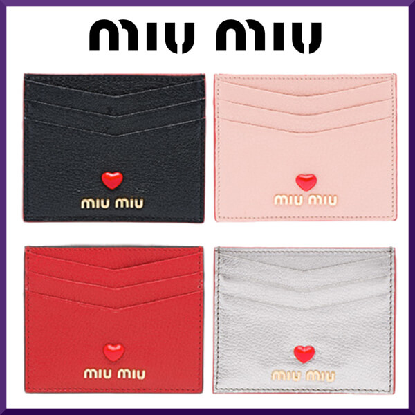 ◆MiuMiu 20SS最新作◆ミュウミュウコピー ラブレター 財布 マドラスラブ ゴートレザーカードケース ◆3275MC2003CB2