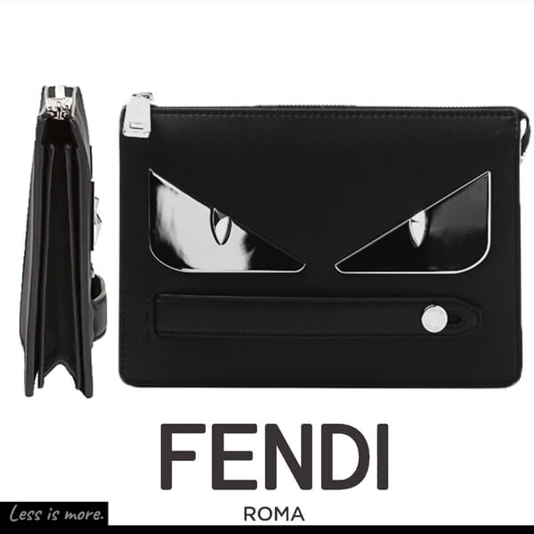 FENDI BUGS EYE コピーレザークラッチバッグ12062349