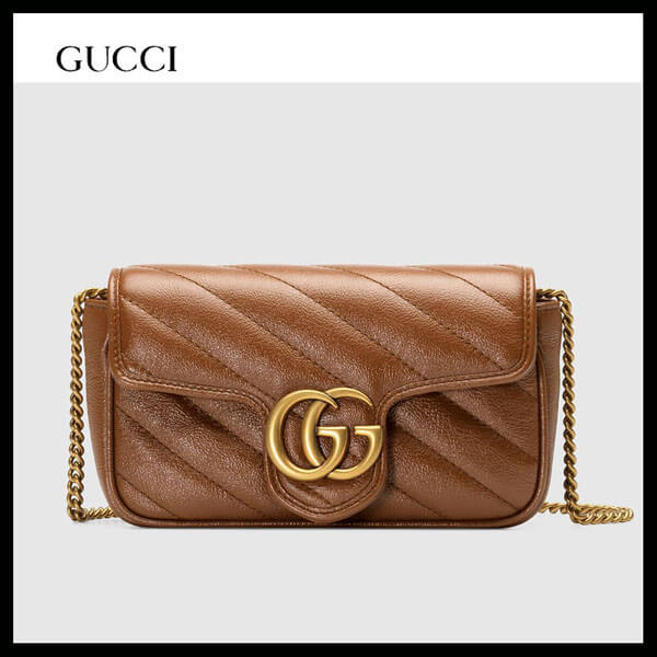 20AW新作 ロンドン【グッチ】 偽物GG Marmont super　mini bag 476433 0OLFT 2535