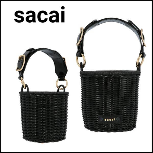 春先取り☆大人気☆sacai マイクロ バケットバッグ コピー /ブラック 21041713