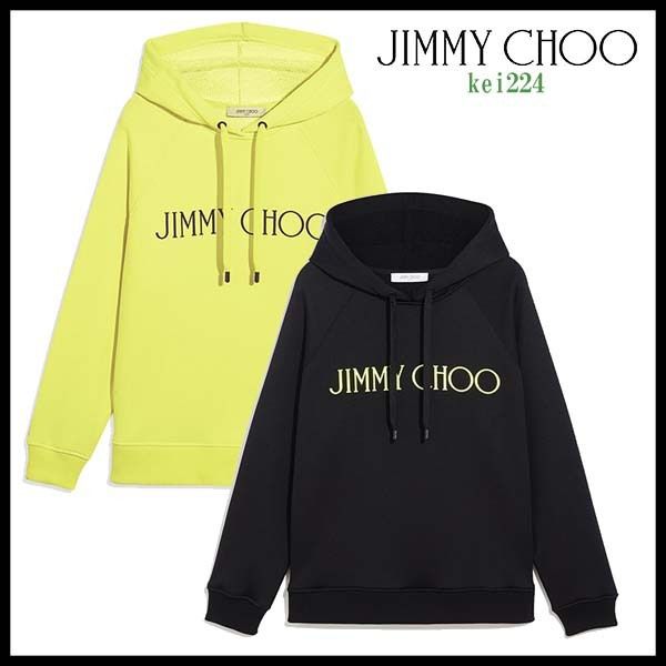 ジミーチュウ コピー★NEON-HOODIE ロゴ付きコットンブレンドフーディ 21050710