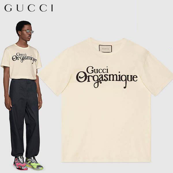 累積売上総額第１位【★21春夏】グッチ ORGASMIQUE Tシャツ コピー 548334 XJCKZ 9232