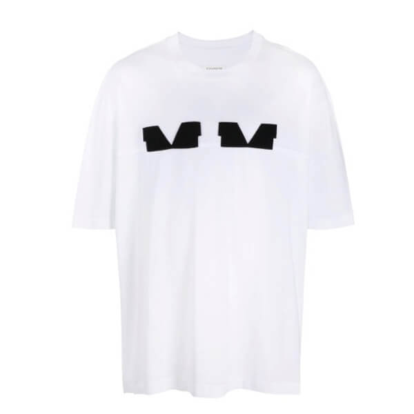 【メゾンマルジェラ Tシャツ コピー】MM パッチ コットン 半袖Tシャツ/ ホワイト 21072115