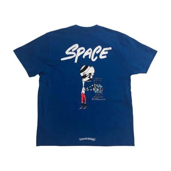 クロムハーツ 偽物 マティボーイ スペース Tシャツ ブルー 21082423