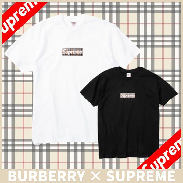 シュプリーム バーバリー偽物 Tシャツ Box Logo Tee ボックスロゴ 2色 22031614